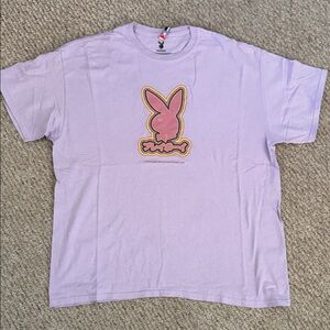 PLAYBOY Lavender Bunny Graphic Tee XL EUC